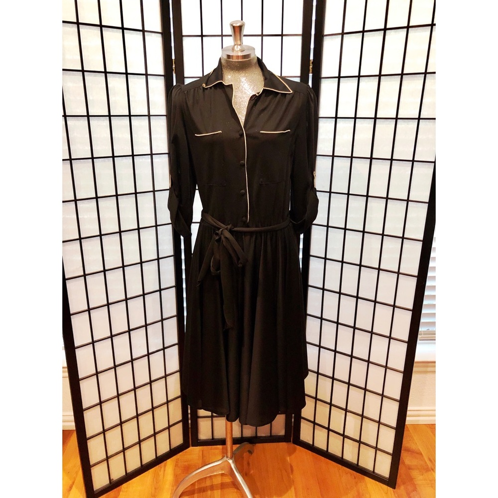 Vintage 1970’s Black Dress OOAK